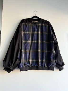 Large Vintage Golf Rain Jacket Men’s Plaid Gore-Tex Waterproof Windproof